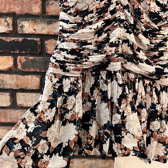 Abercrombie & Fitch Drama Puff Sleeve Ruched Mini Dress XL - Picture 4 of 9